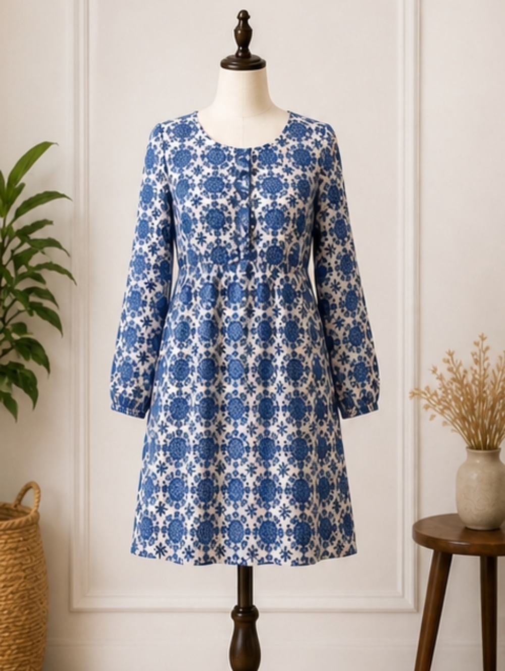 HeartSoul Navy and Blue Floral Dress